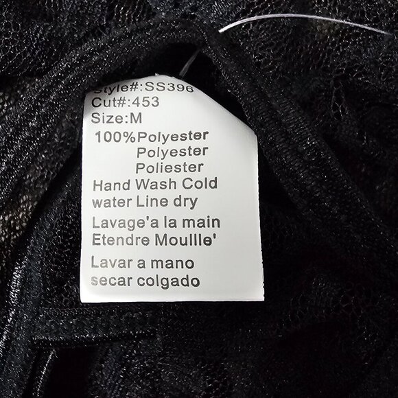 Shirley of Hollywood Intimates New Lace Net Black And Blue Nighty Lingerie Set - Picture 9 of 11